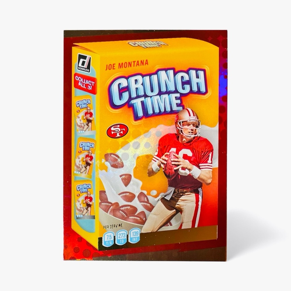 Joe Montana Crunch Time 49ers NFL Football Card